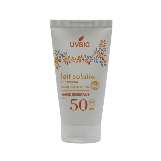 Crème solaire UVBIO SPF 50 BIO résistante à l'eau - 50 ml