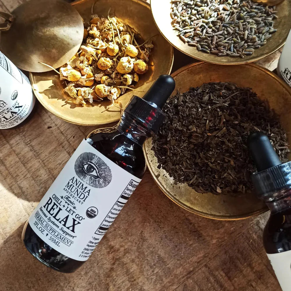 Relax tonic kruiden mix adaptogeen kamille lavendel ontspanning