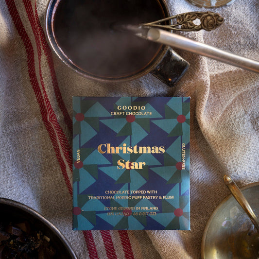 Chocolat Goodio Christmas Star 35% dans une mise en scène