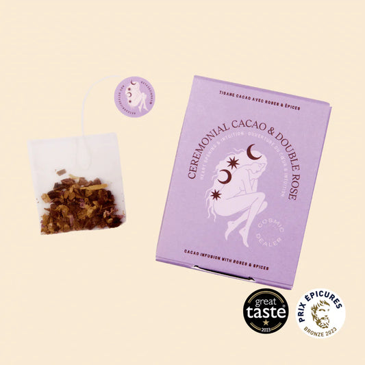 Sachets de tisane : Intuition Cérémonial Cacao et Double Rose - Cosmic Dealer