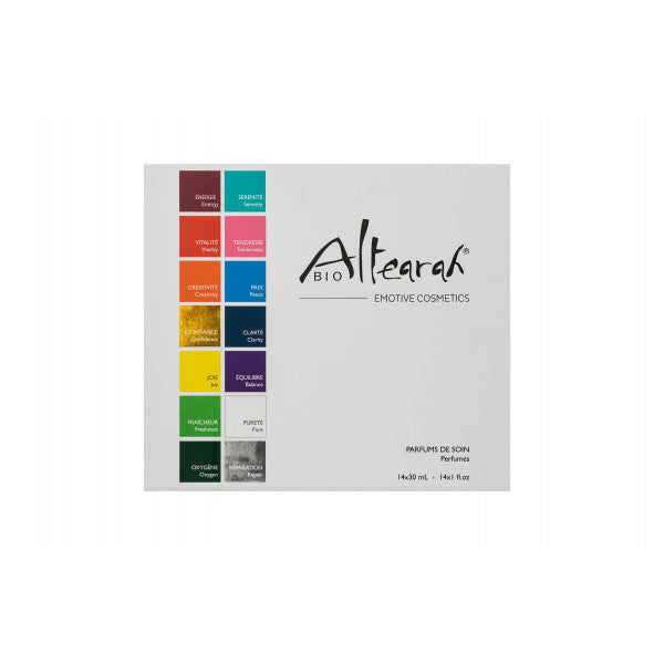 Alle 14 kleuren, als parfum of roomspray.