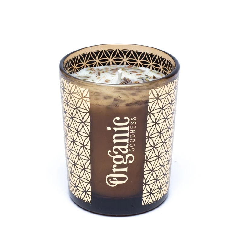 Organic Goodness sojawas kaars, met natuurlijke smudge kruiden en essentiële oliën.