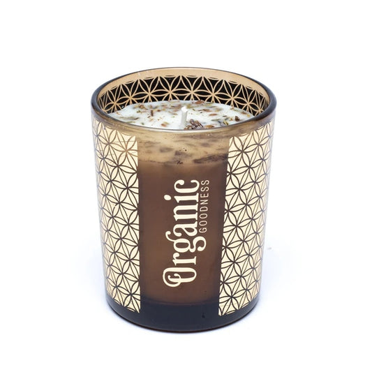 Organic Goodness sojawas kaars, met natuurlijke smudge kruiden en essentiële oliën.