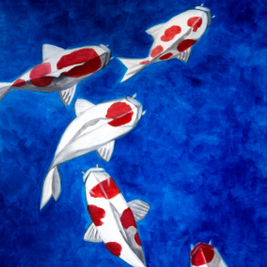 Card with koi carp