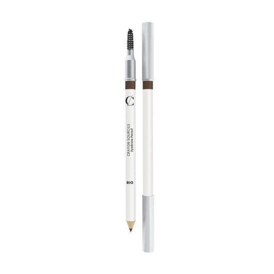 Crayon Sourcils Bio N°129 Châtain Foncé de Couleur Caramel avec goupillon
