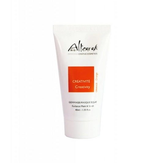 Biologisch gezichtsmasker scrub met sinaasappel voor glow en stralende huid