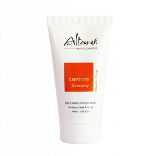 Biologisch gezichtsmasker scrub met sinaasappel voor glow en stralende huid