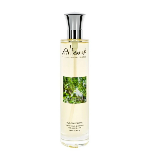 Dit product is gemaakt zonder parfums, allergenen of essentiële oliën. Onze Nutritive Oil is een complete olietherapie, perfect voor de gevoelige huid.