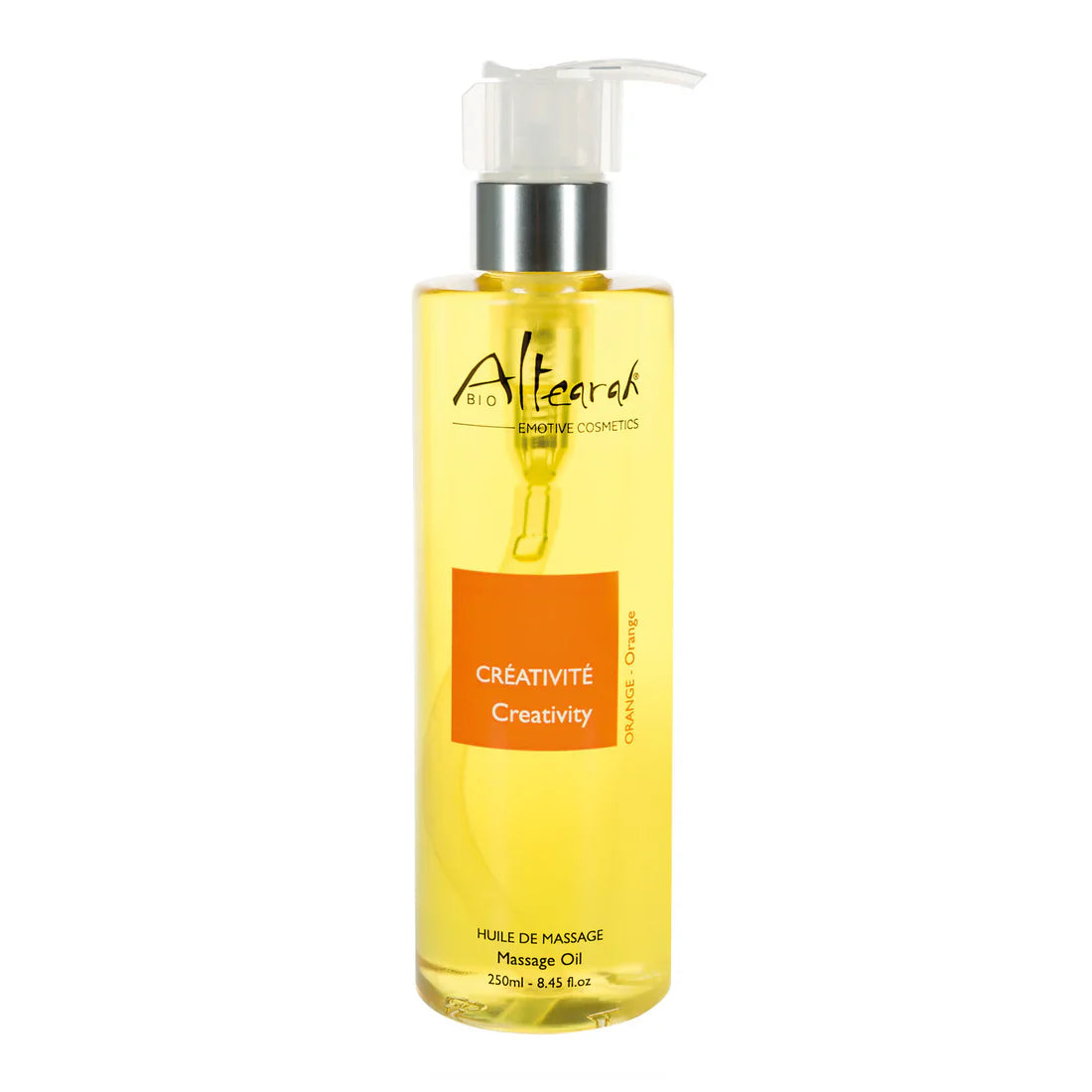 Altearah massage olie Orange Creativity 250ml biologische sinaasappel massageolie voor energieke huidverzorging en creatieve flow