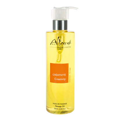 Altearah massage olie Orange Creativity 250ml biologische sinaasappel massageolie voor energieke huidverzorging en creatieve flow