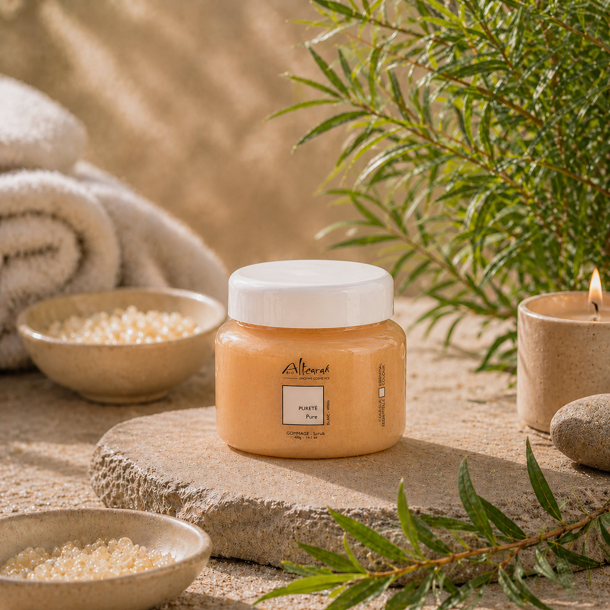 Altearah White Pure scrub tea tree huidverzorging zuiverend fris spa moment