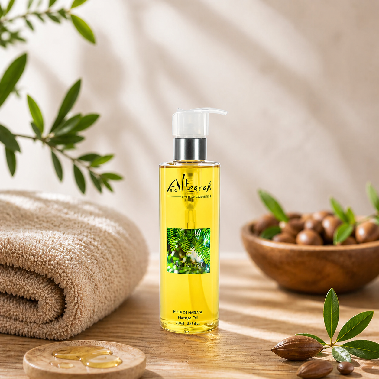 Altearah massage olie gevoelige huid ontspanning spa natuurlijke verzorging