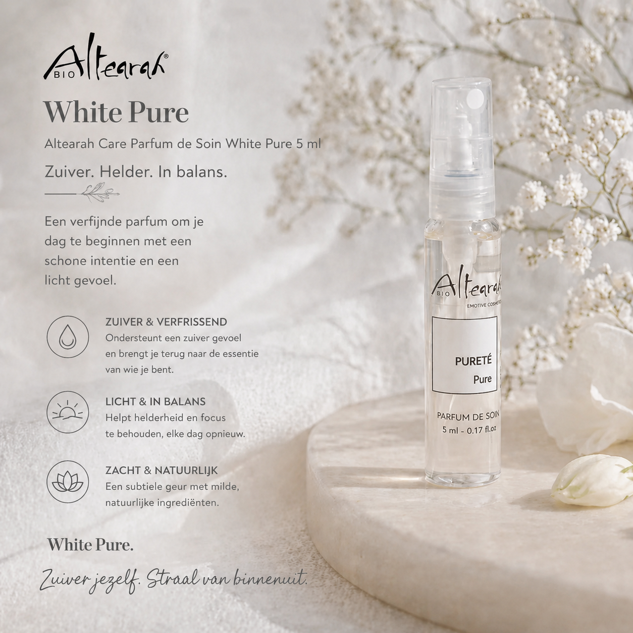 Altearah Parfum De Soin White Pure sfeerbeeld  voor zuiverheid en balans