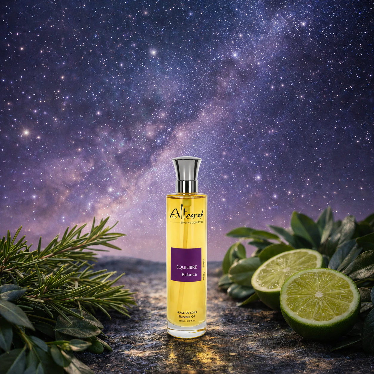Sfeerbeeld Altearah Violet Balance huidolie balans ontspanning aromatherapie