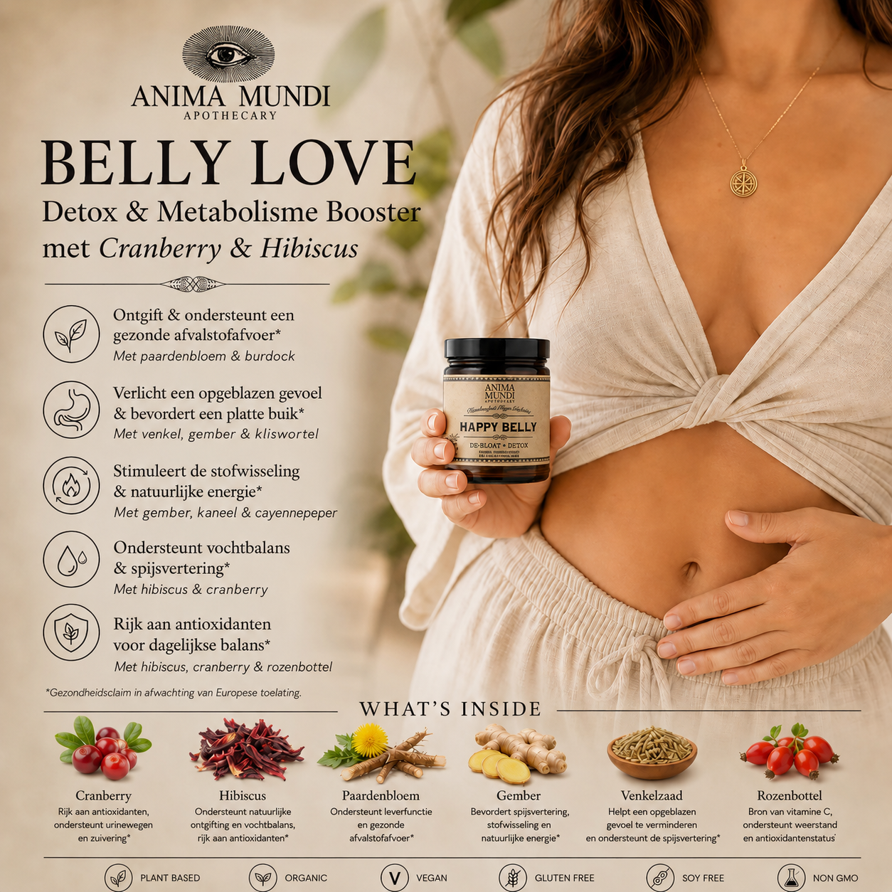Anima Mundi Belly Love detox en metabolisme booster voor buikbalans en spijsvertering