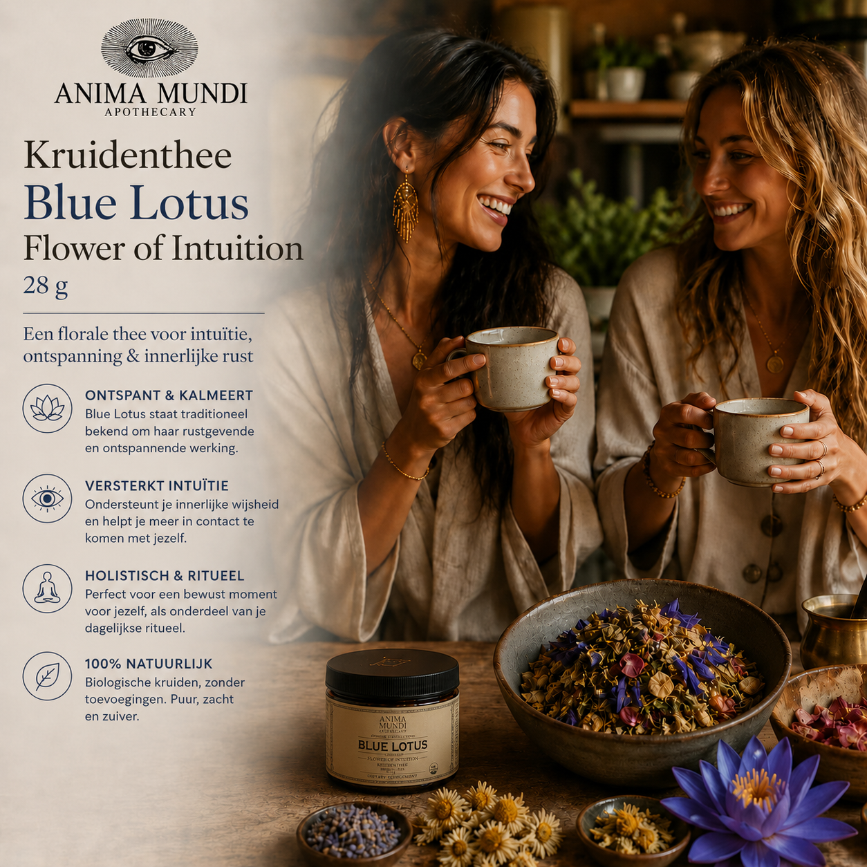 Anima Mundi Blue Lotus thee vrouwen ontspanning intuïtie rust kruiden thee