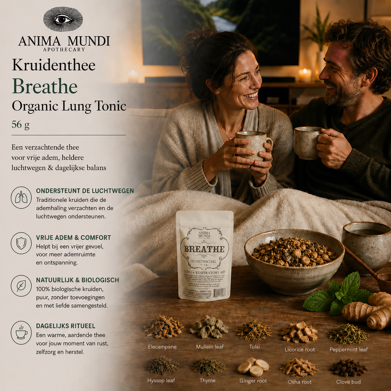Anima Mundi Breathe thee koppel ontspanning luchtwegen rust kruidenthee