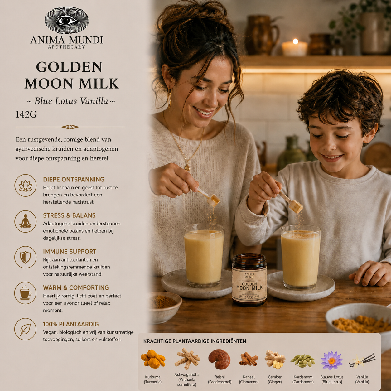 Anima Mundi Golden Moon Milk verdiept sereen avondritueel