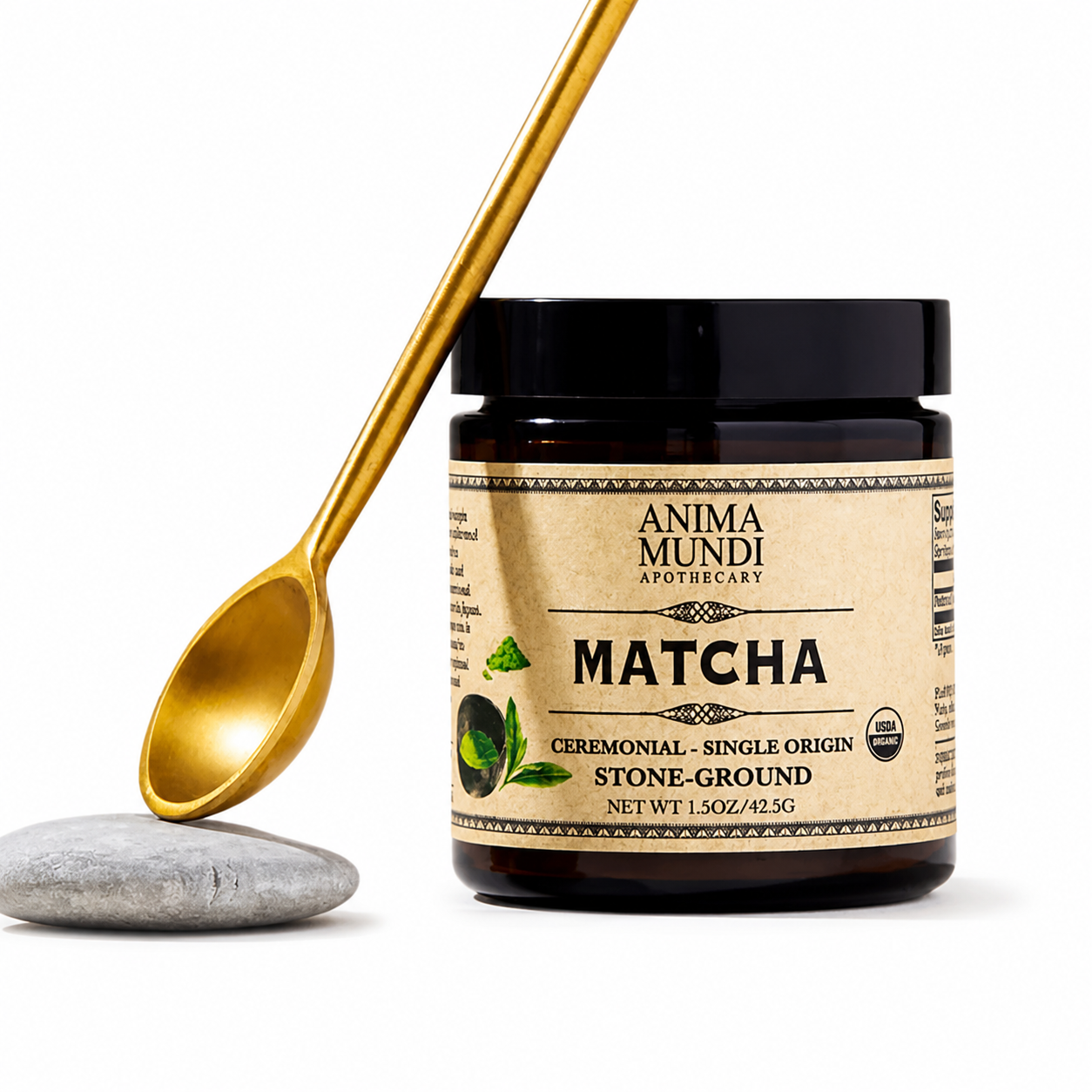 Anima Mundi Matcha Ceremonial 42,5 g – premium biologische matcha in glazen pot