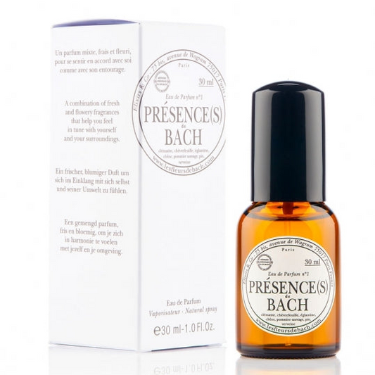 Eau de parfum met biologische Bachbloesems om je in harmonie te voelen met jezelf en de omgeving. 
