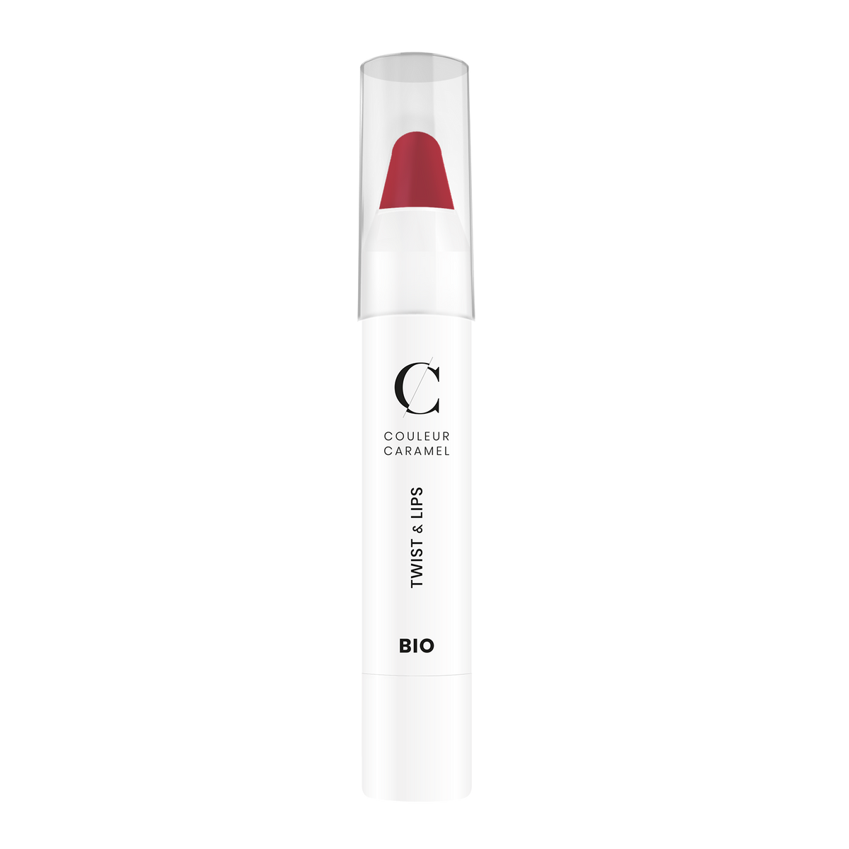 De Twist &amp; Lips van Couleur Caramel heeft meer stevigheid dan een normale lipstick en “smelt“ minder snel.