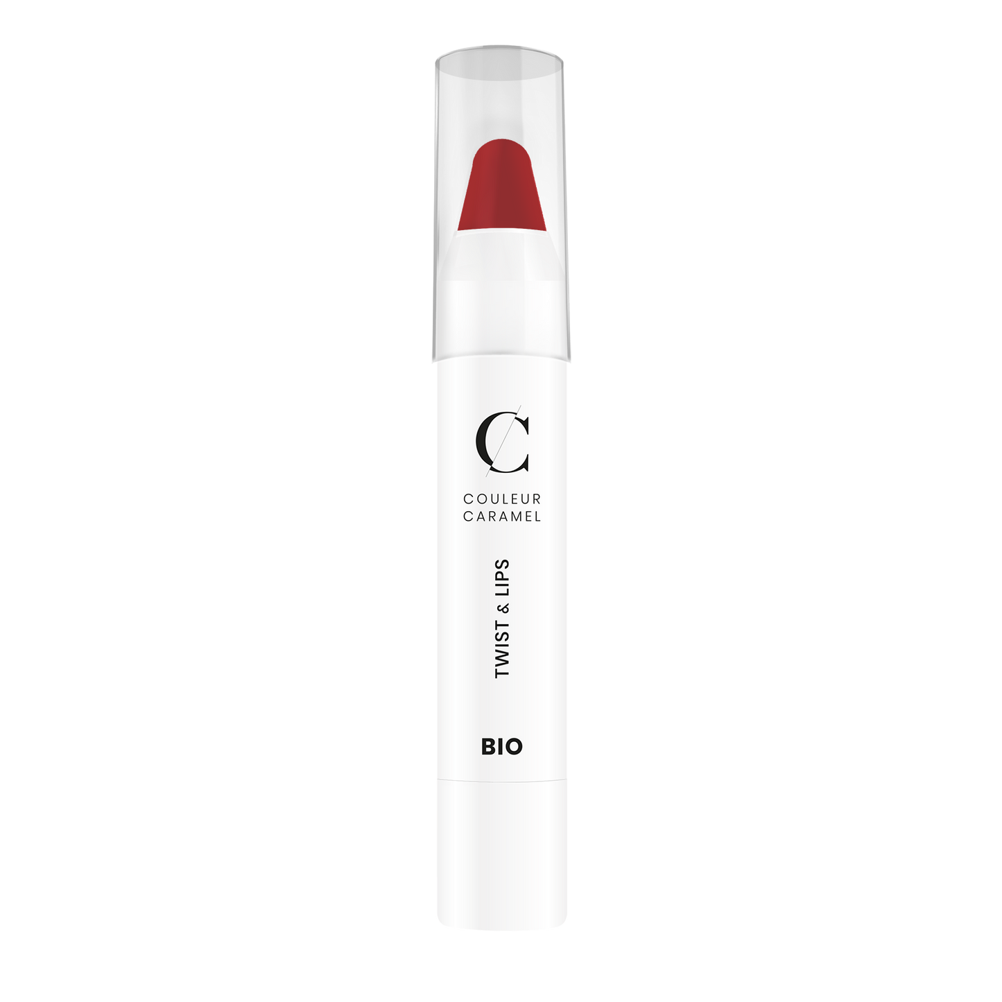 De Twist &amp; Lips van Couleur Caramel heeft meer stevigheid dan een normale lipstick en “smelt“ minder snel.
