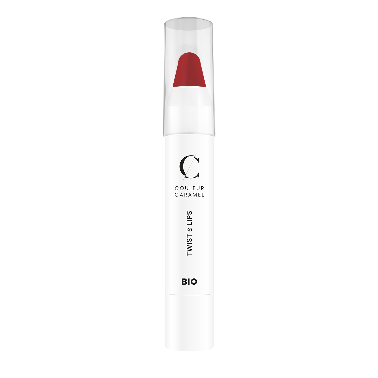 De Twist &amp; Lips van Couleur Caramel heeft meer stevigheid dan een normale lipstick en “smelt“ minder snel.