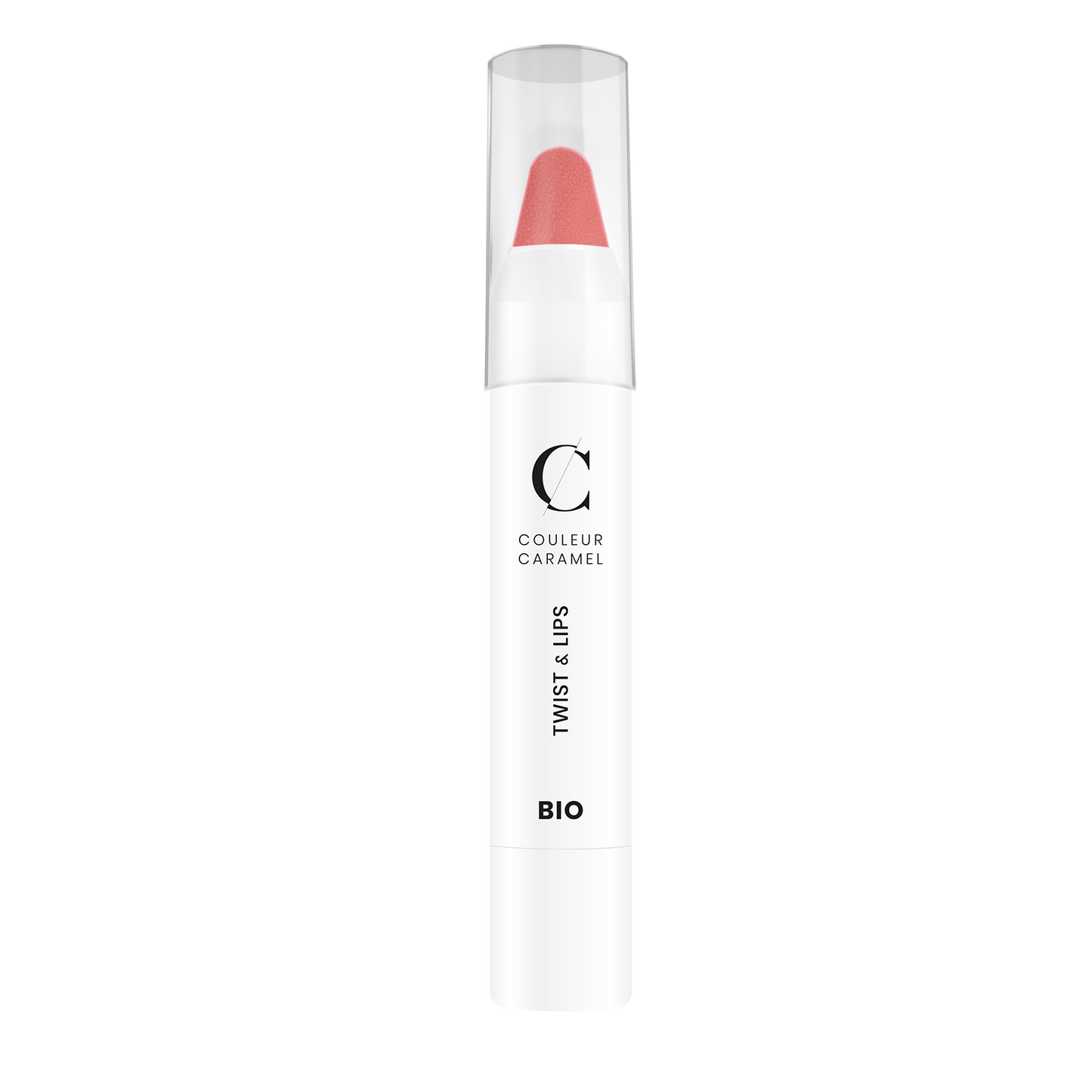 De Twist &amp; Lips van Couleur Caramel heeft meer stevigheid dan een normale lipstick en “smelt“ minder snel.