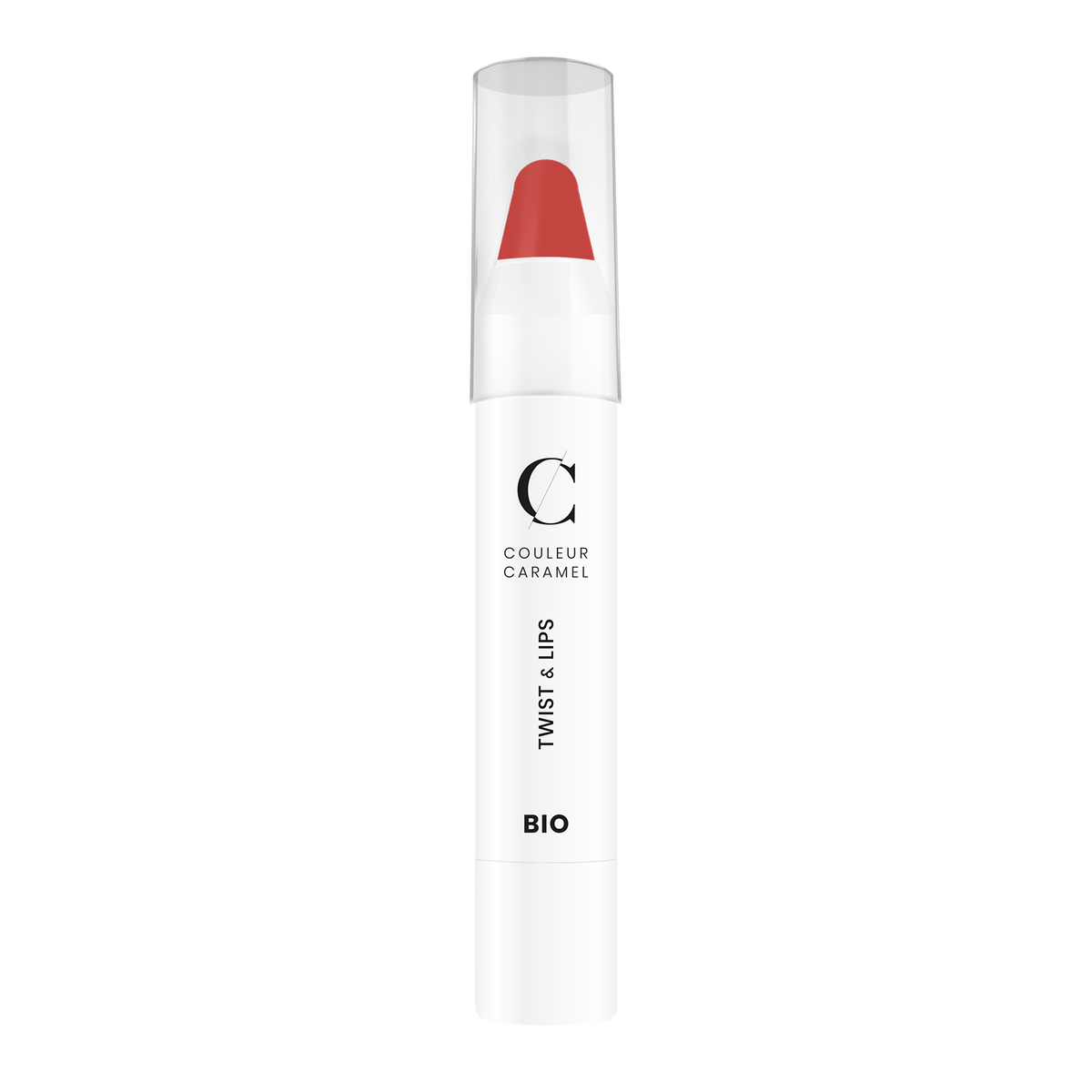 De Twist &amp; Lips van Couleur Caramel heeft meer stevigheid dan een normale lipstick en “smelt“ minder snel.
