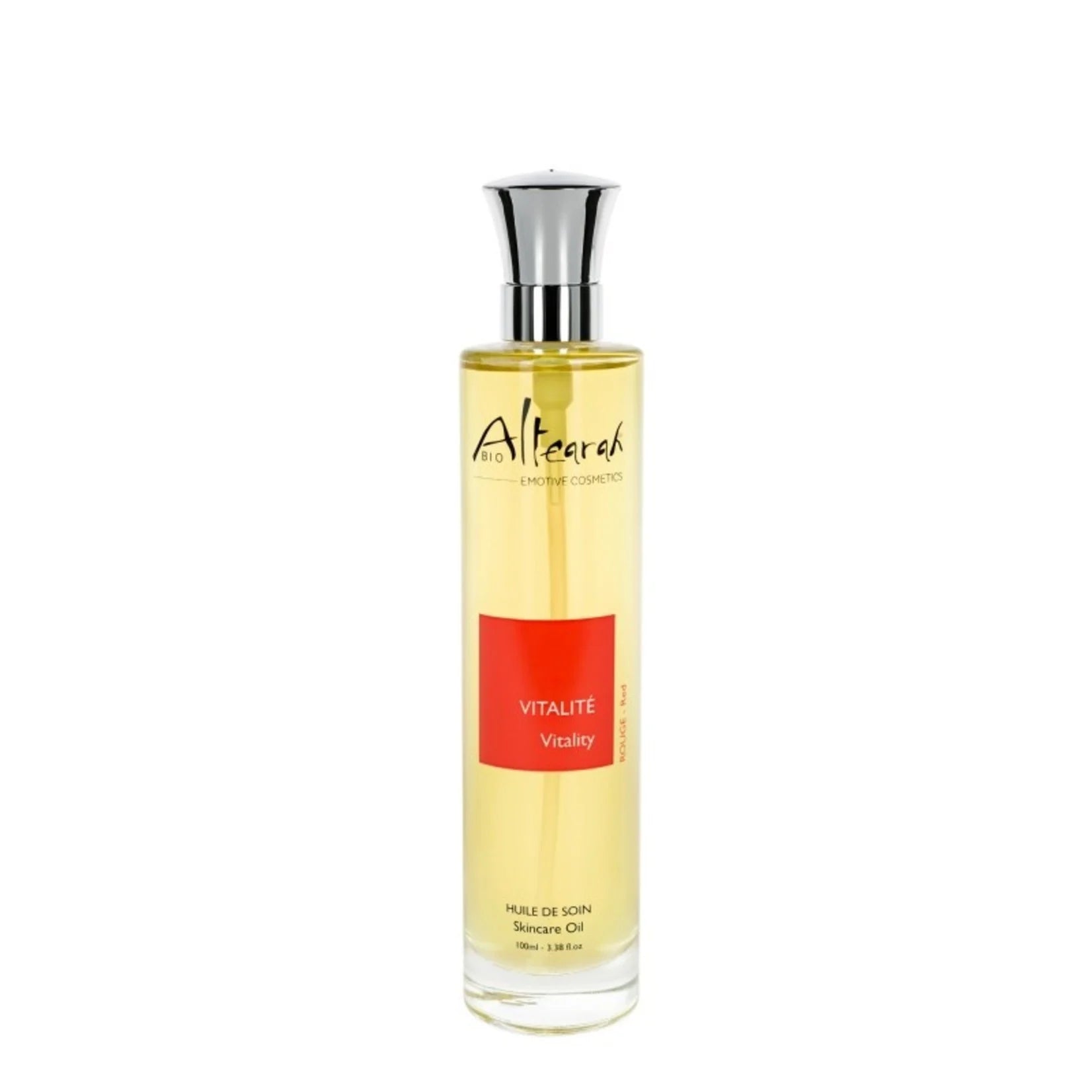 Biologische huidolie Red Vitality Altearah fles detail