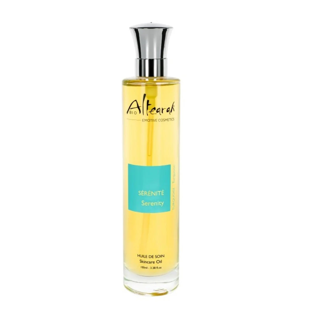Biologische huidolie Turquoise Serenity Altearah fles detail