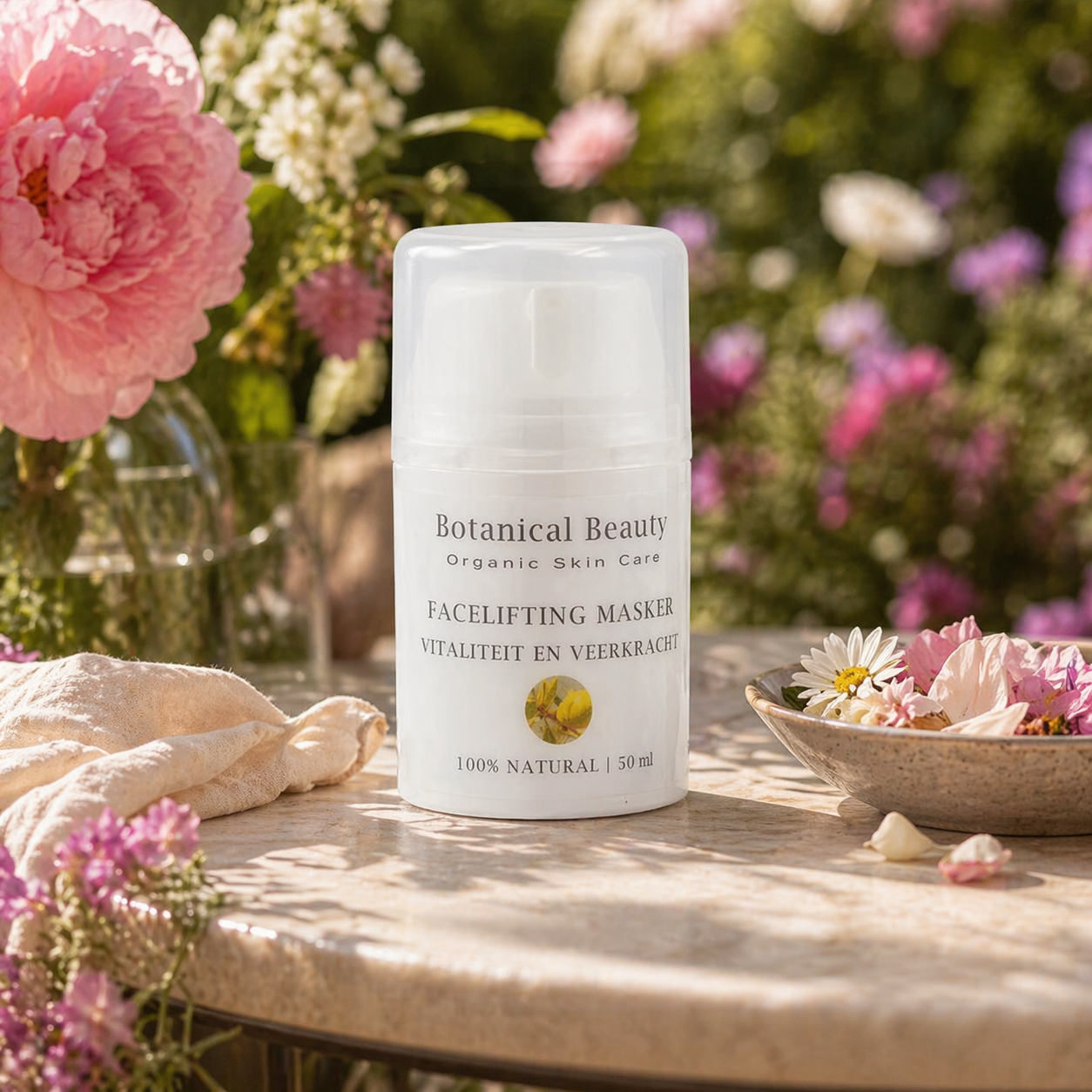 Facelifting masker biologisch tuin sfeer huidversteviging
