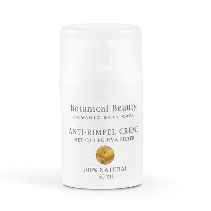 De Anti-Rimpel Crème (+UVA) van Botanical Beauty is een 100% natuurlijke gezichtscrème