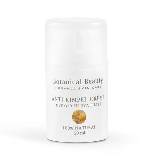 De Anti-Rimpel Crème (+UVA) van Botanical Beauty is een 100% natuurlijke gezichtscrème