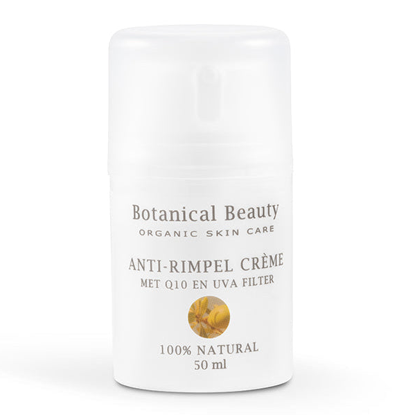 De Anti-Rimpel Crème (+UVA) van Botanical Beauty is een 100% natuurlijke gezichtscrème