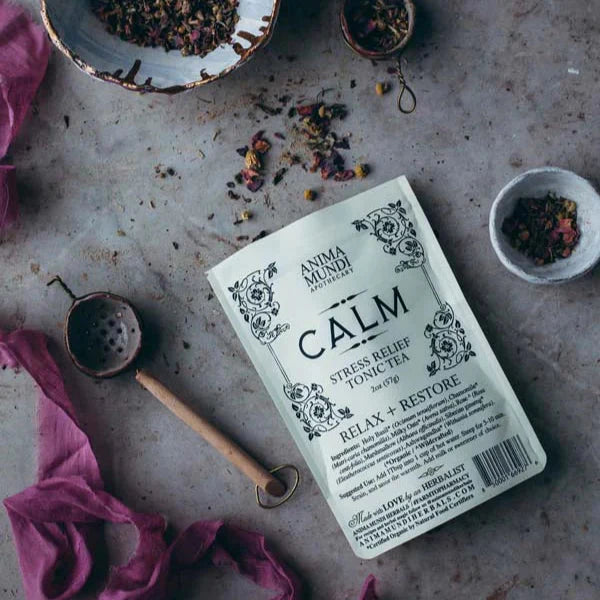 Calm kruiden thee ritueel ontspanning stress rust natuurlijke thee