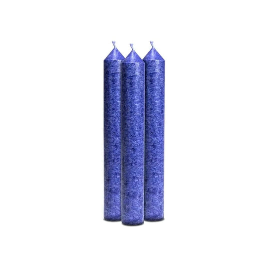Indigo dinerkaarsen 6e chakra Ajna, met verfrissende geuren van essentiële oliën zoals lavendel, spar en kamille.