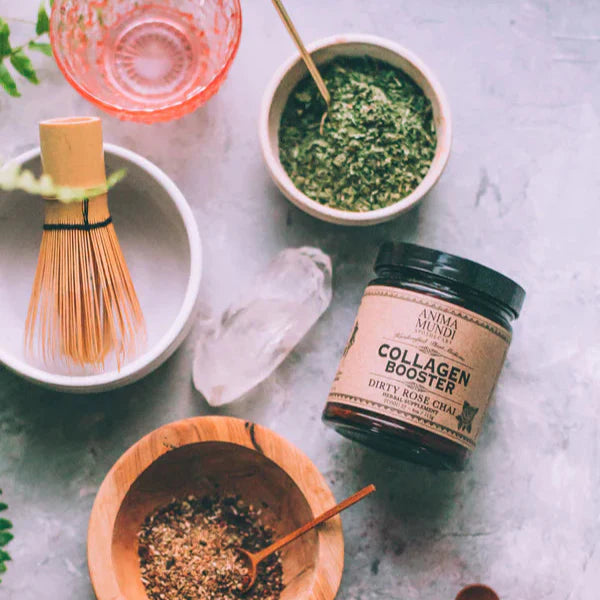Collageen booster dirty rose chai kruiden ritueel poeder plantaardig supplement