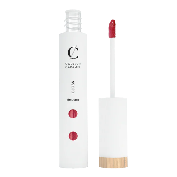 Couleur Caramel Lipgloss Raspberry Red hero voor parelmoer glans