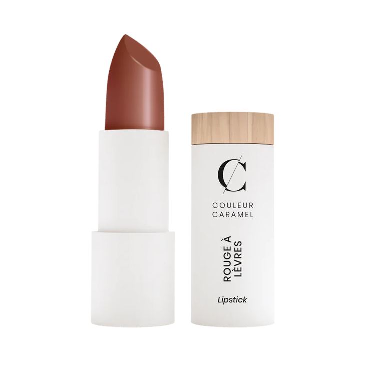 Couleur Caramel Bio Lipstick Chocolate Brown geeft warme satijnen lipkleur