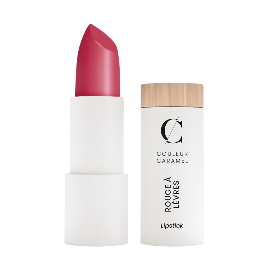 Couleur Caramel Lipstick Fuchsia geeft levendige satijnen lipkleur dagelijks
