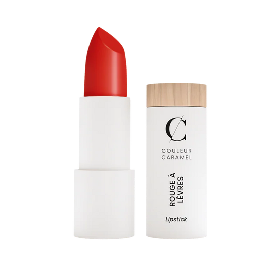 Couleur Caramel Lipstick Red Fire geeft intense matte lipkleur