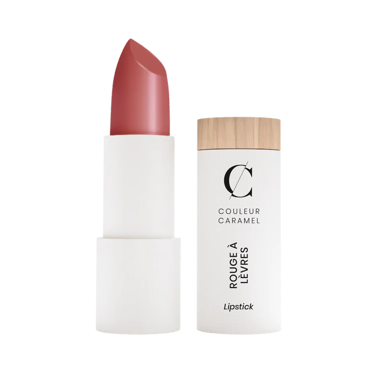 Couleur Caramel Lipstick Rosewood geeft zachte satijnen lipkleur