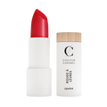 Couleur Caramel Lipstick True Red gives a classic satin lip colour for every day