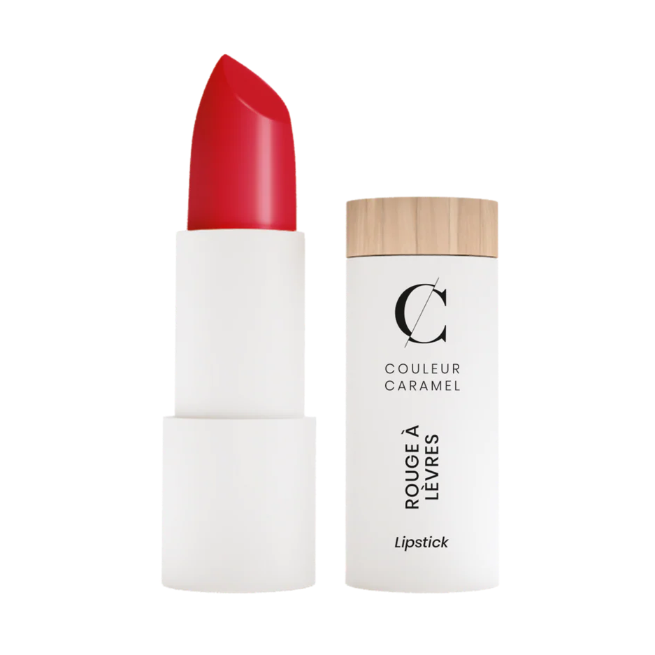 Couleur Caramel Lipstick True Red geeft klassieke satijnen lipkleur dagelijks