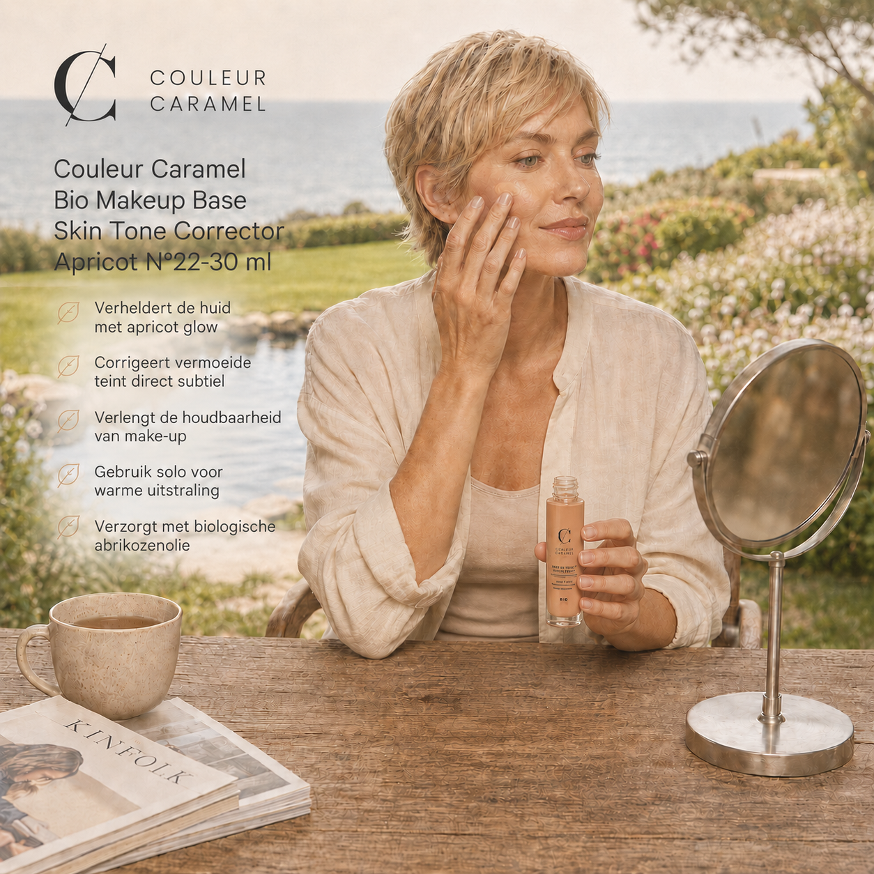 Couleur Caramel Makeup Base Apricot creëert frisse egale teint