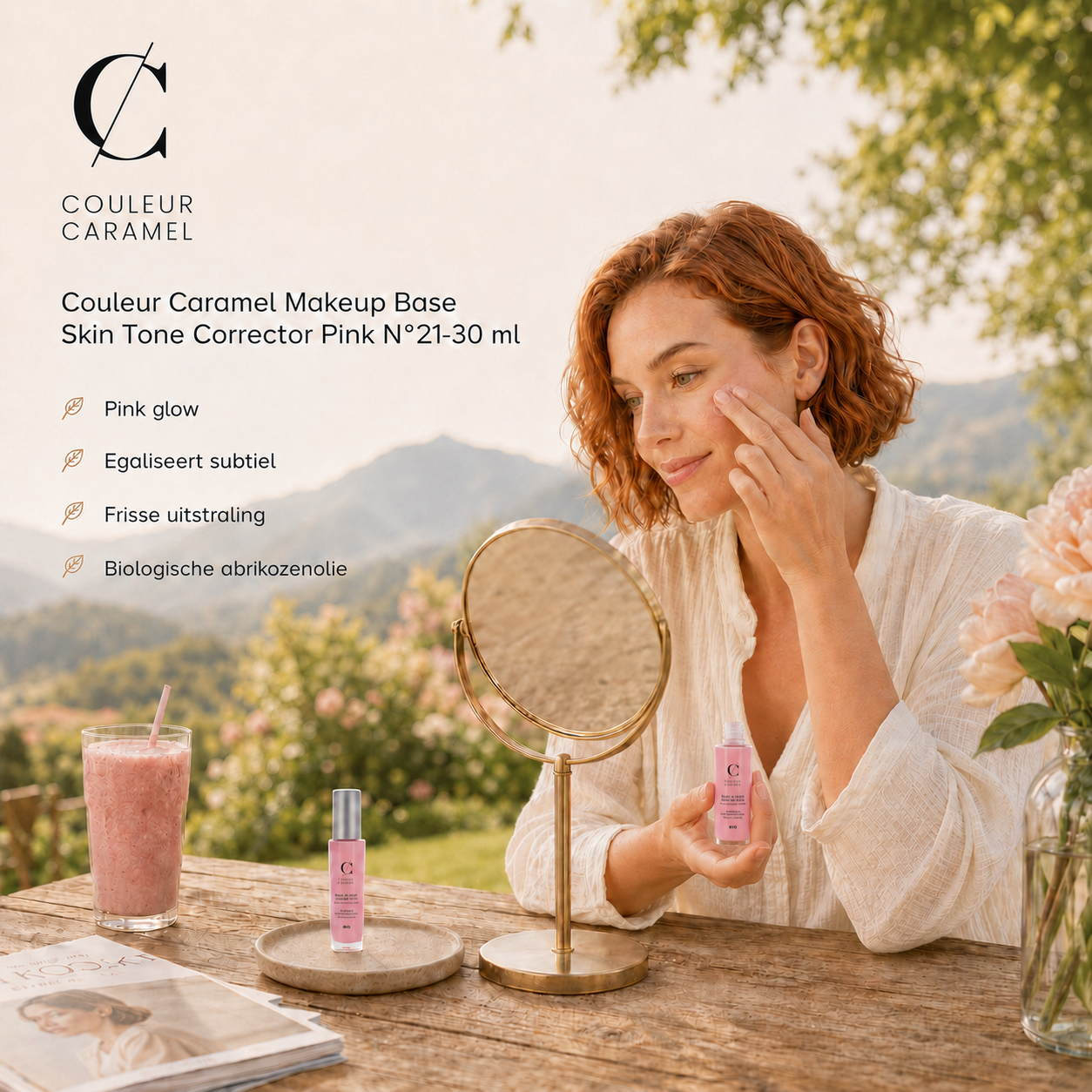 Couleur Caramel Makeup Base Pink creëert frisse egale teint
