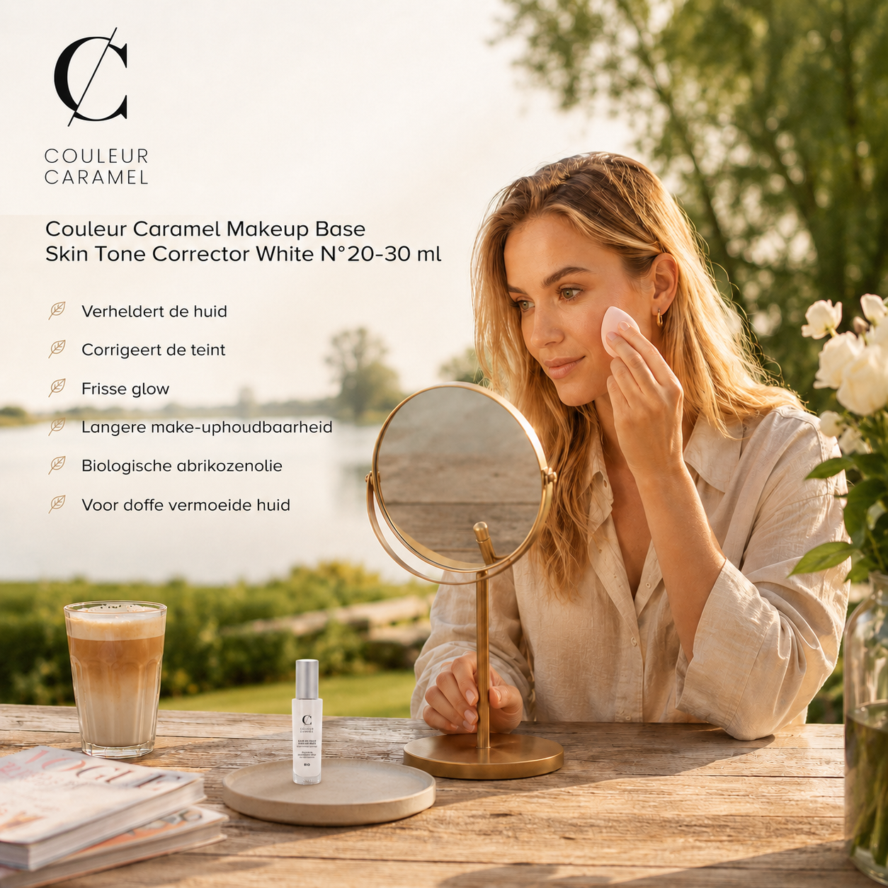 Couleur Caramel Makeup Base White creëert frisse egale teint