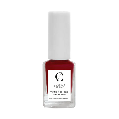 Couleur Caramel Organic Nail Polish Matt Red gives a powerful colour