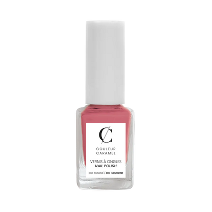 Le vernis à ongles bio Couleur Caramel Orange Coral offre un éclat corail frais